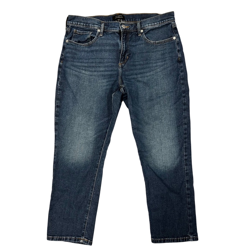 Banana Republic Girlfriend Mid-Rise Dark Wash Jeans 32/14 Petite S/804191-02